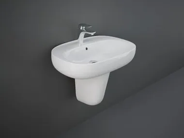 RAK-ILLUSION - Single Semi-pedestal ceramic washbasin by RAK Ceramics - view 2